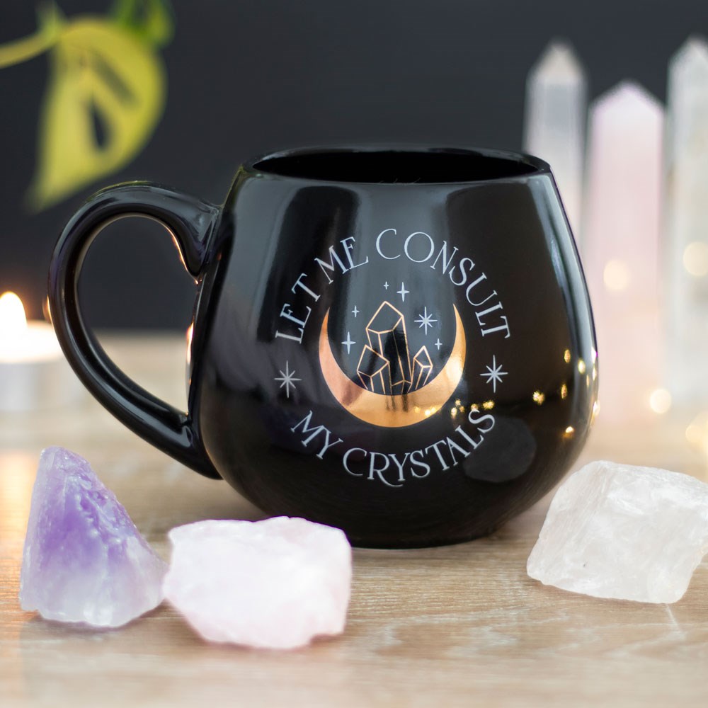 LET ME CONSULT MY CRYSTALS ROUNDED MUG