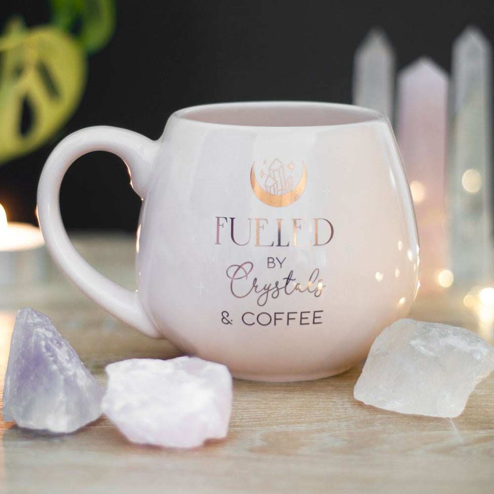 CRYSTALS AND COFFEE ROUNDED MUG