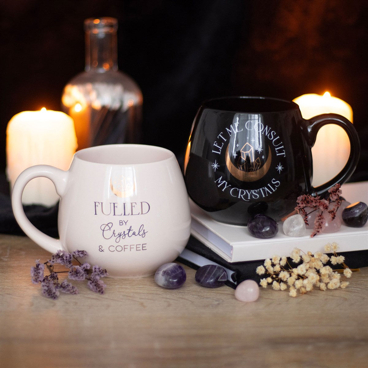 CRYSTALS AND COFFEE ROUNDED MUG