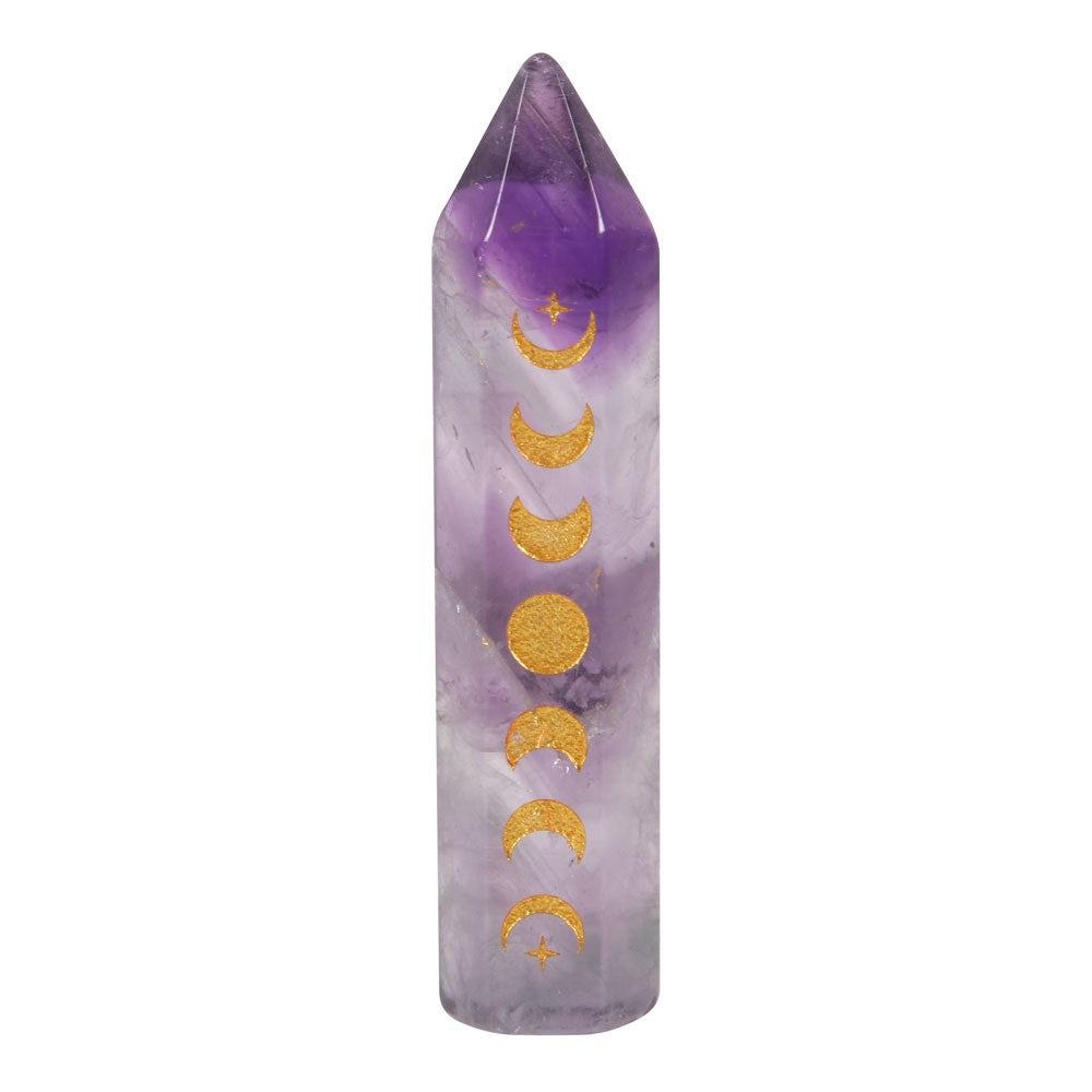 5CM AMETHYST MOON PHASE CRYSTAL POINT