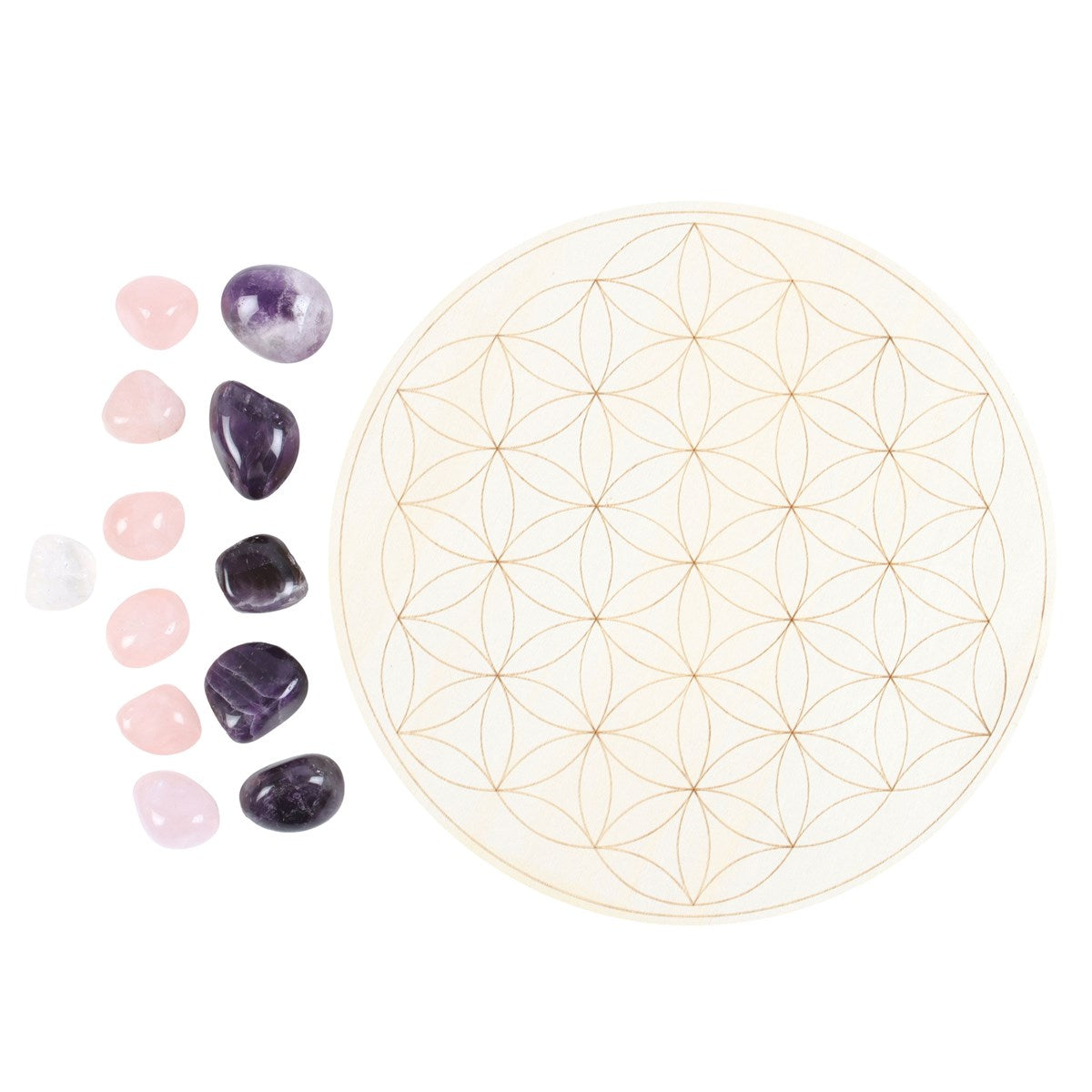 FLOWER OF LIFE CRYSTAL GRID SET