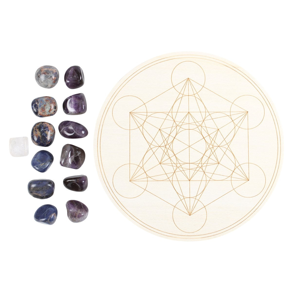 METATRON'S CUBE CRYSTAL GRID SET