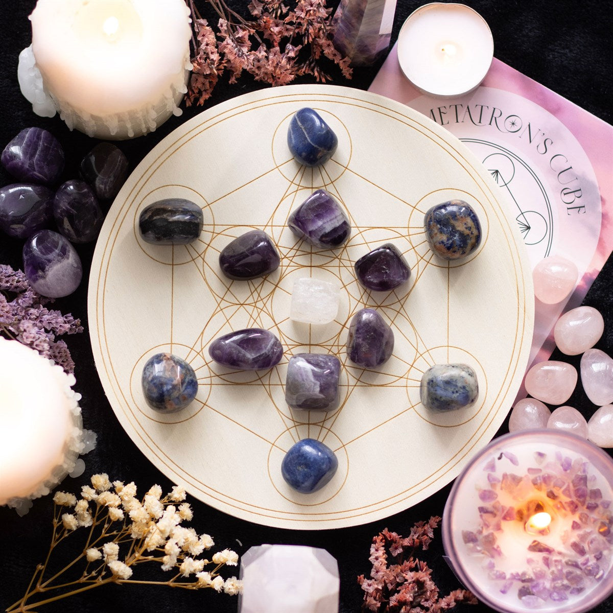 METATRON'S CUBE CRYSTAL GRID SET