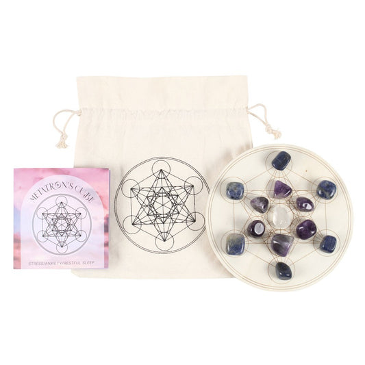 METATRON'S CUBE CRYSTAL GRID SET