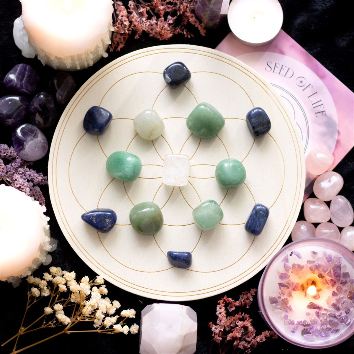 SEED OF LIFE CRYSTAL GRID SET