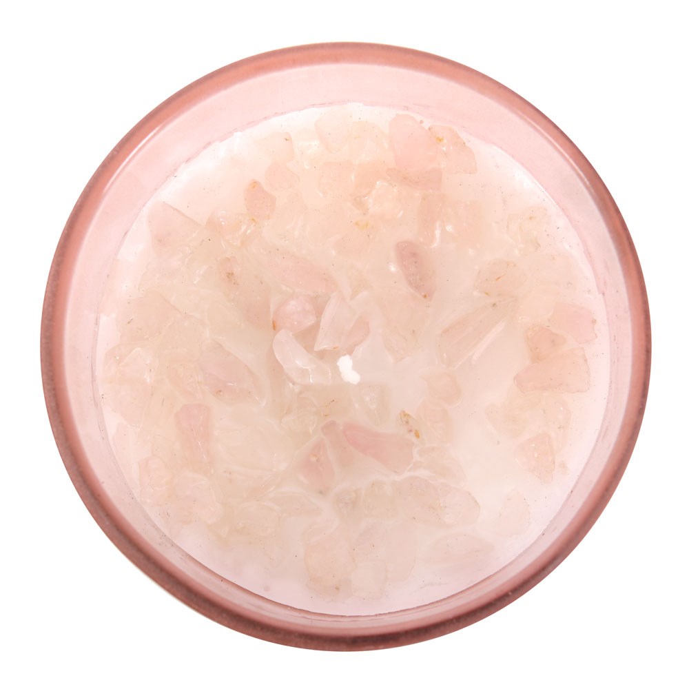 GRATITUDE WILD ROSE CRYSTAL CHIP CANDLE