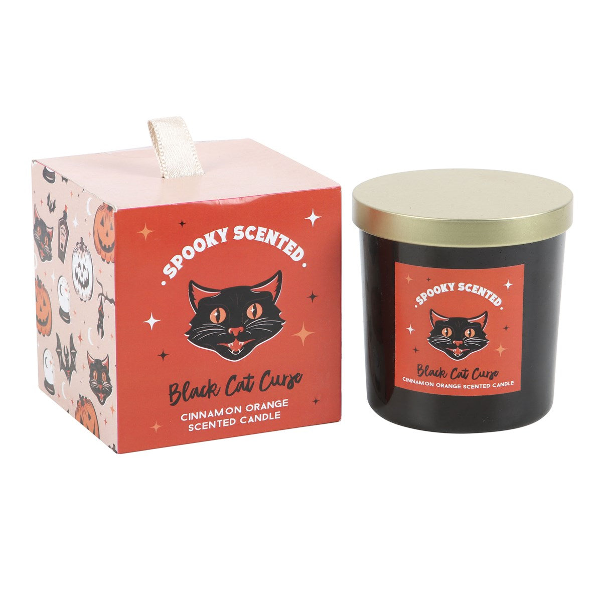 BLACK CAT CURSE CINNAMON ORANGE CANDLE