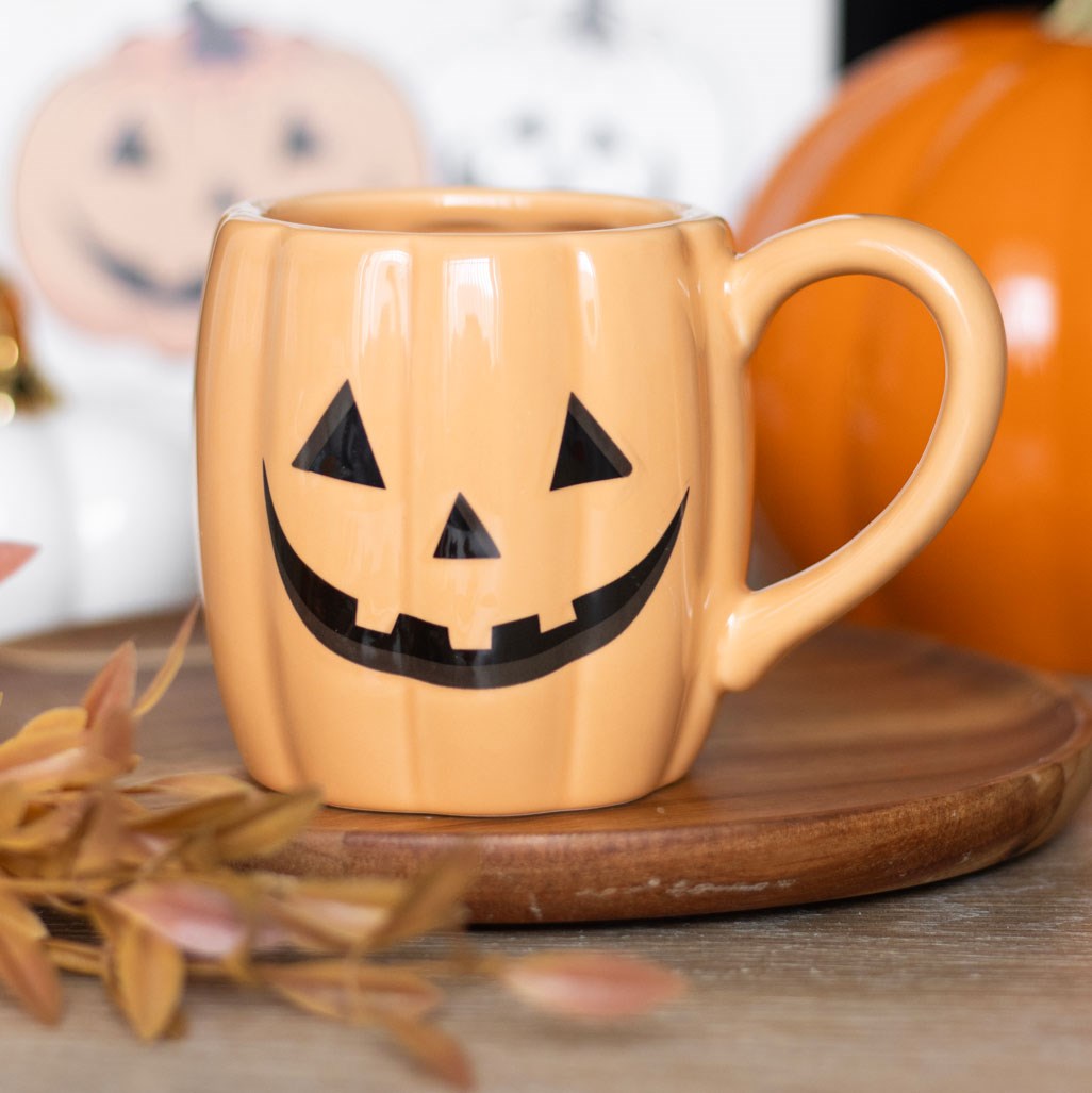 JACK-O'-LANTERN PUMPKIN SHAPED MUG