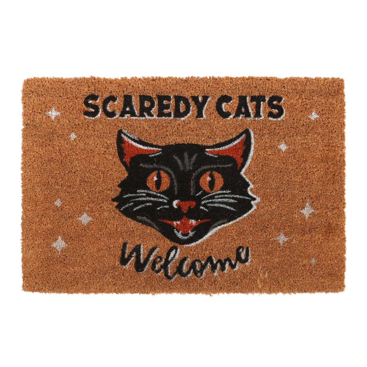 NATURAL SCAREDY CATS WELCOME DOORMAT