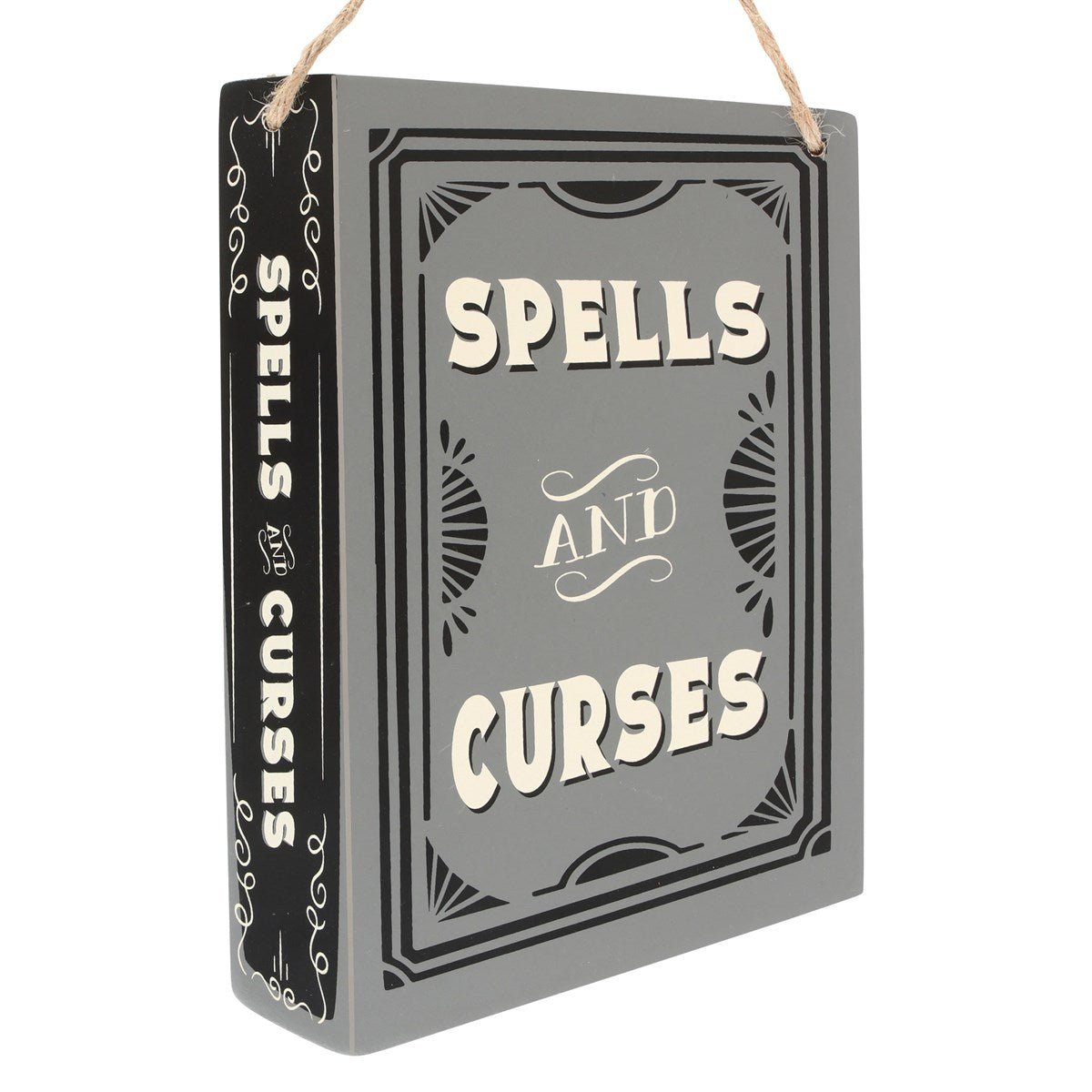 SPELLS AND CURSES HANGING SIGN