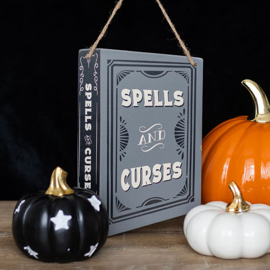 SPELLS AND CURSES HANGING SIGN