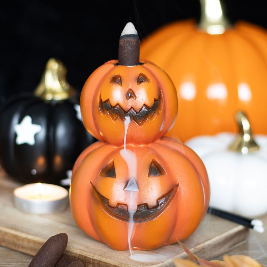 STACKED PUMPKINS BACKFLOW INCENSE BURNER