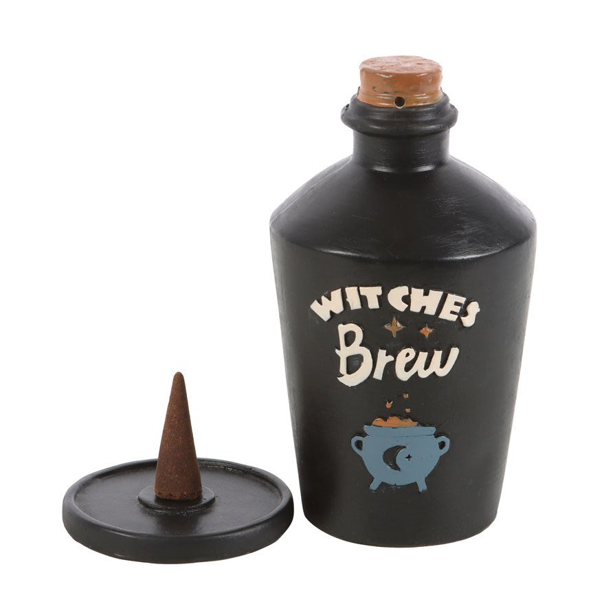 WITCHES BREW POTION BOTTLE INCENSE CONE BURNER