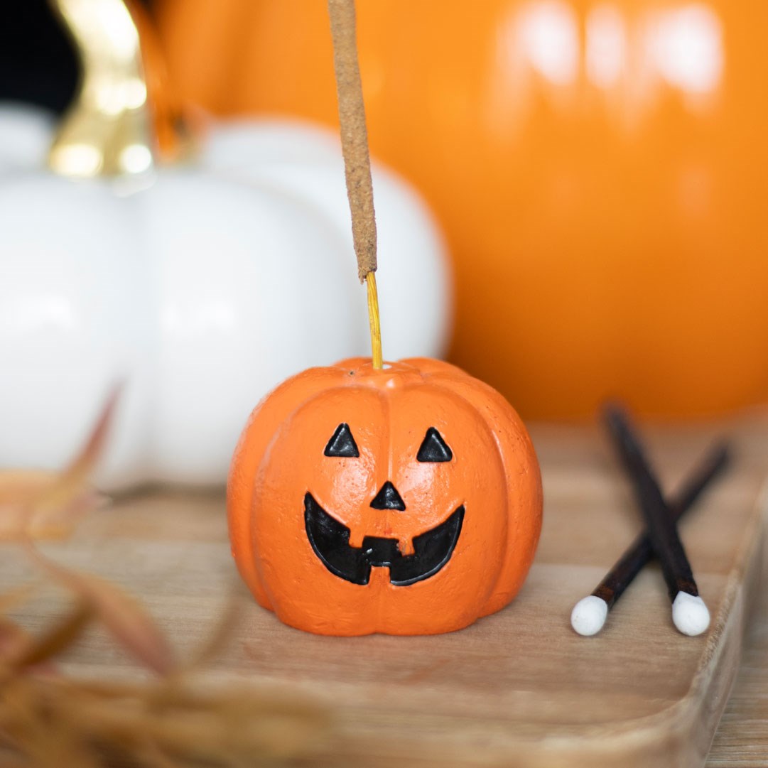 ORANGE PUMPKIN INCENSE STICK HOLDER