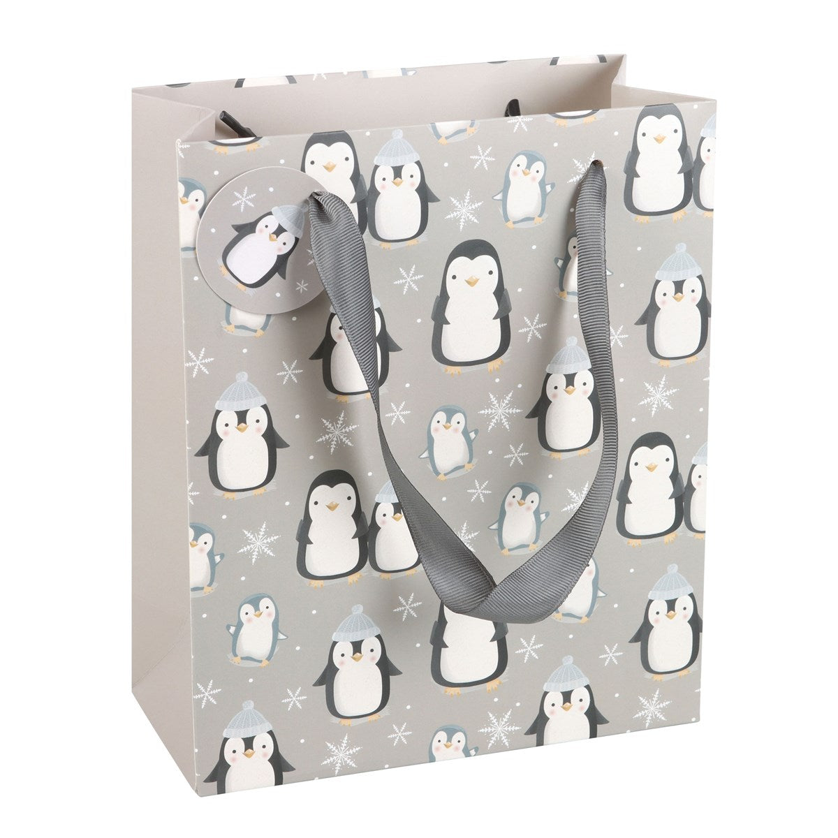 23CM MEDIUM WINTER PENGUIN GIFT BAG