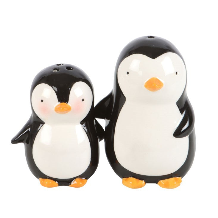 HUGGING PENGUINS SALT AND PEPPER SHAKERS