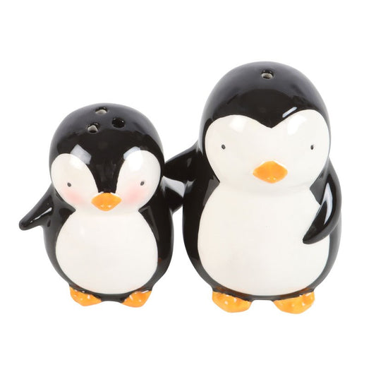 HUGGING PENGUINS SALT AND PEPPER SHAKERS