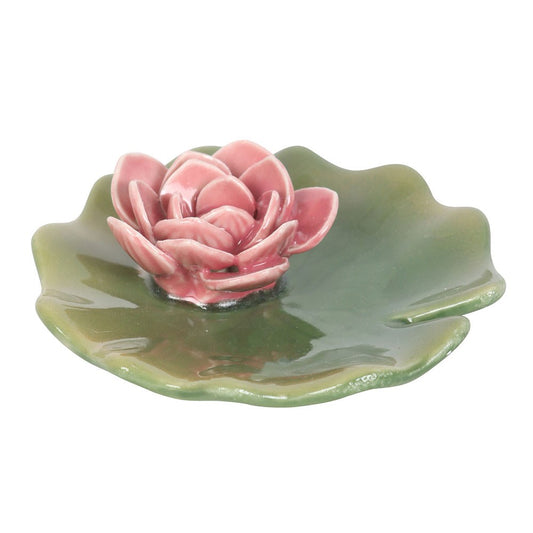 LILY PAD TRINKET DISH AND INCENSE STICK HOLDER