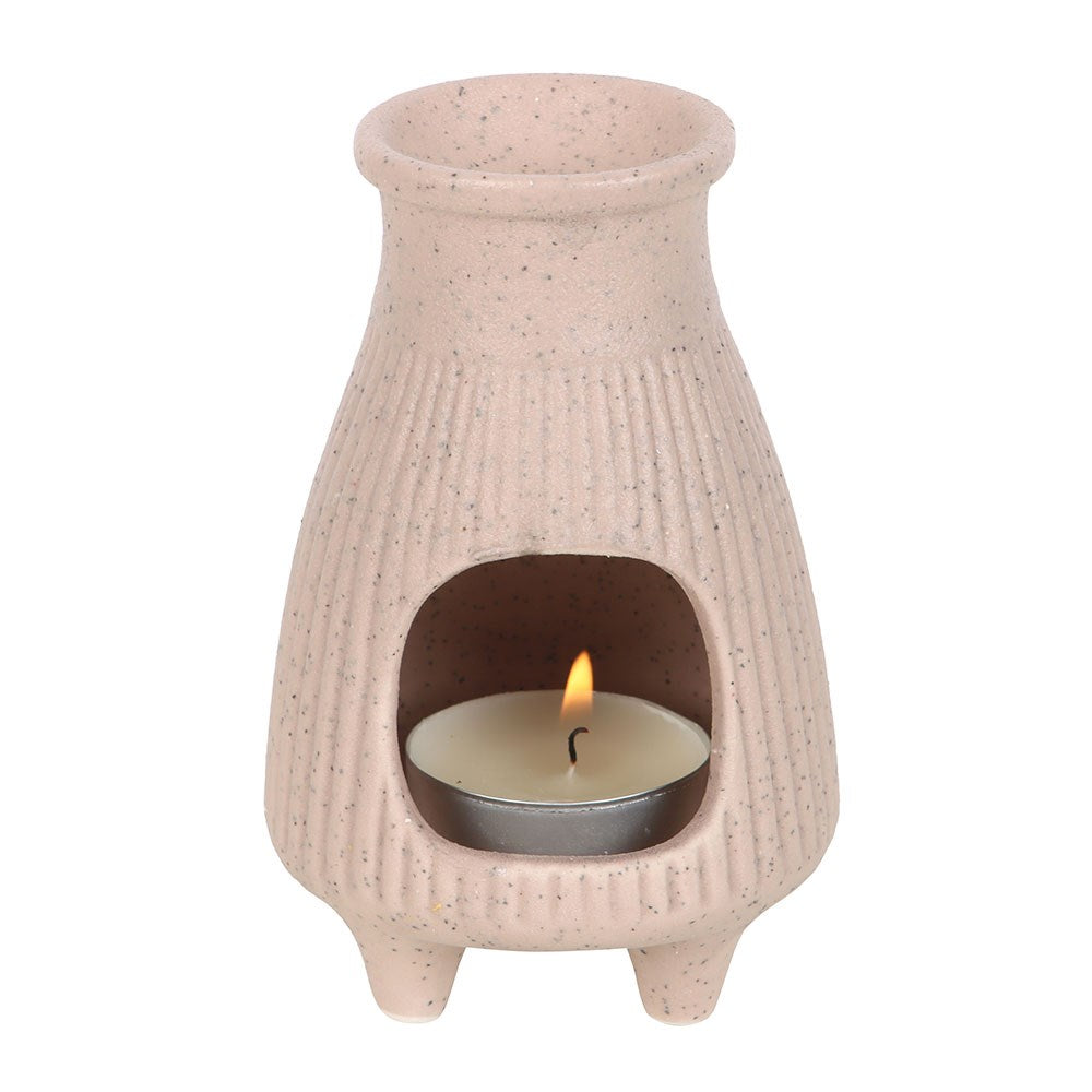 GREIGE RIBBED PALO SANTO BRICK BURNER