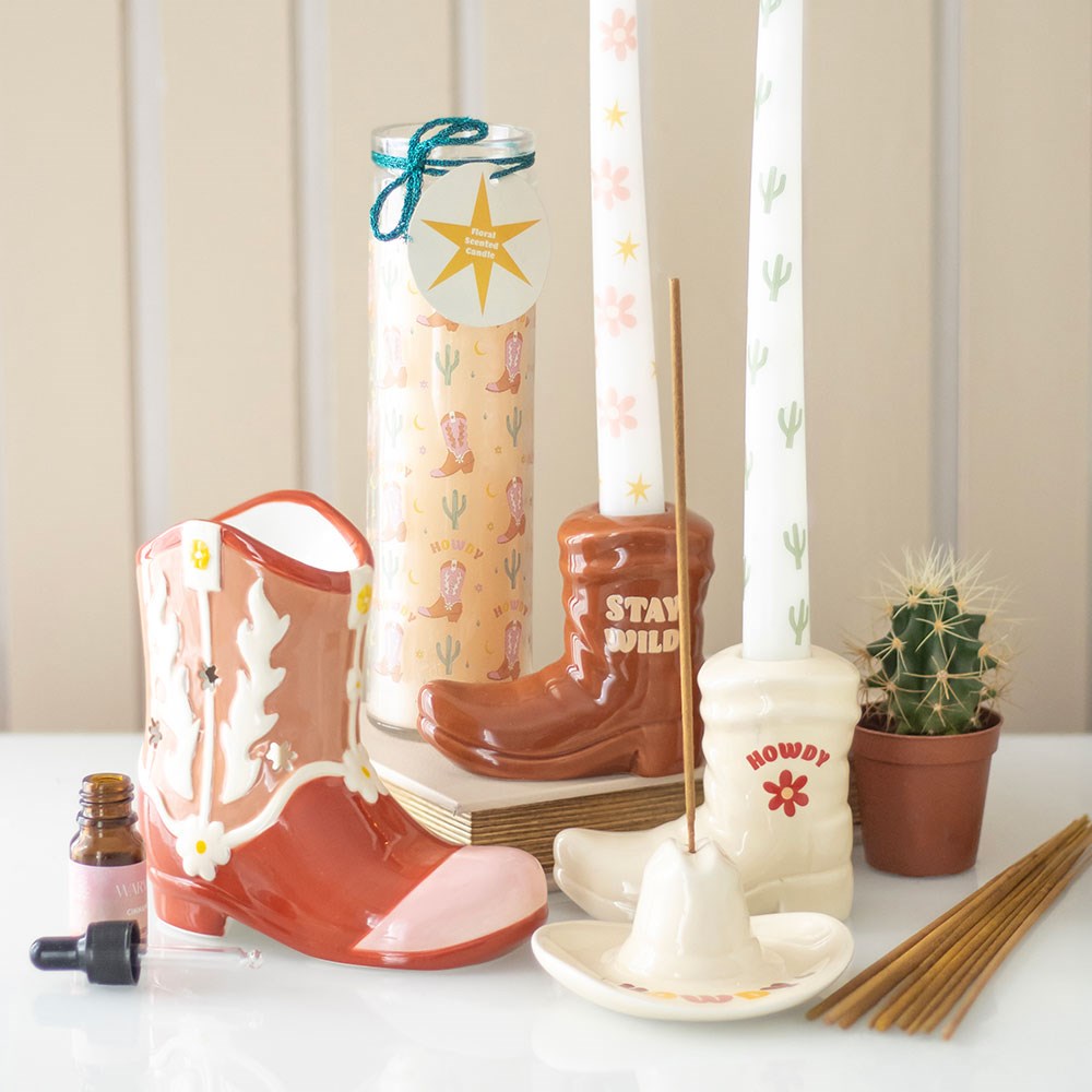 COWBOY BOOT OIL BURNER AND WAX WARMER