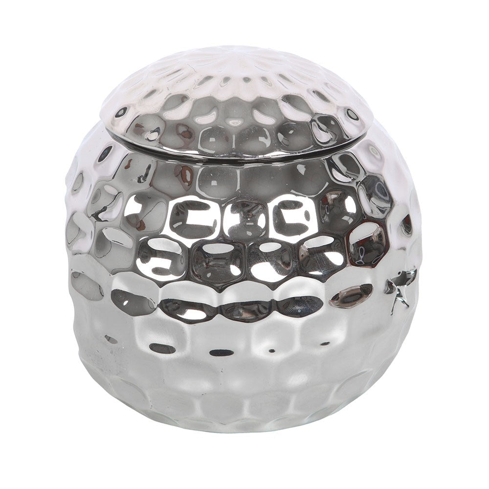 SILVER DISCO BALL OIL BURNER