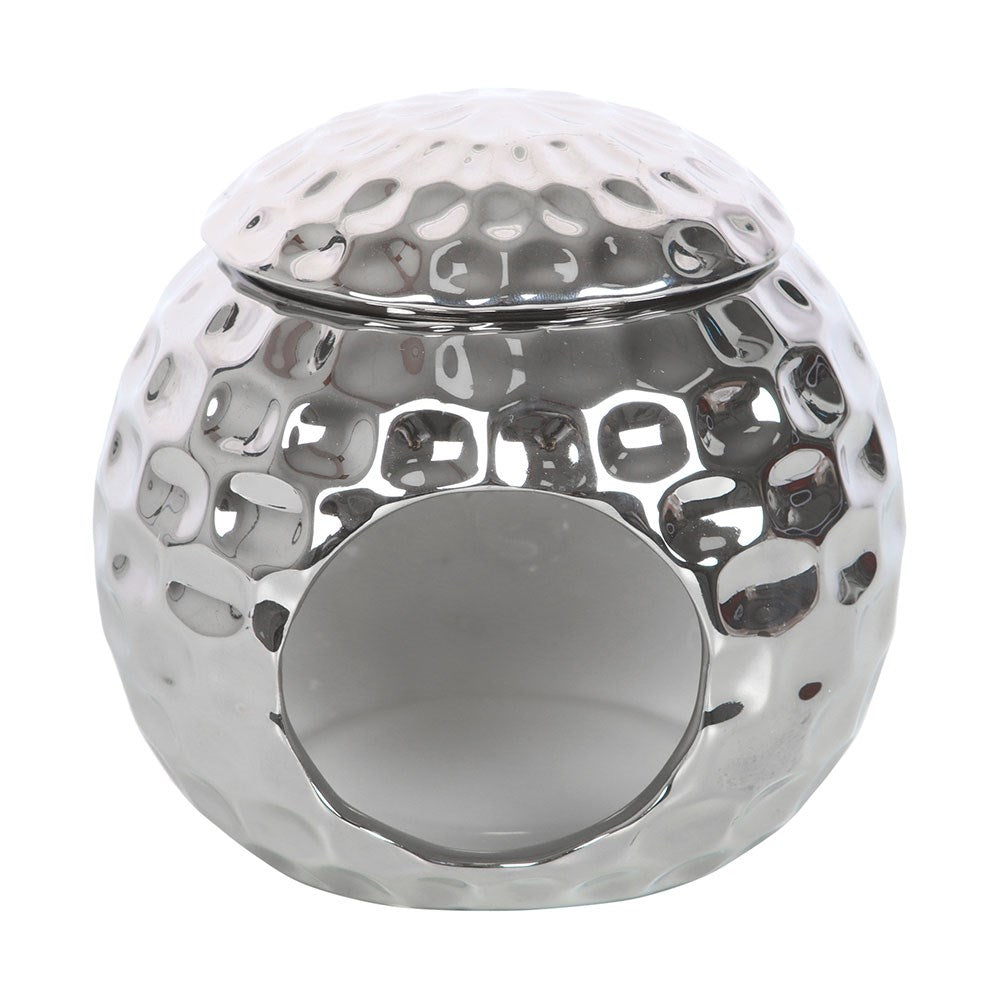 SILVER DISCO BALL OIL BURNER