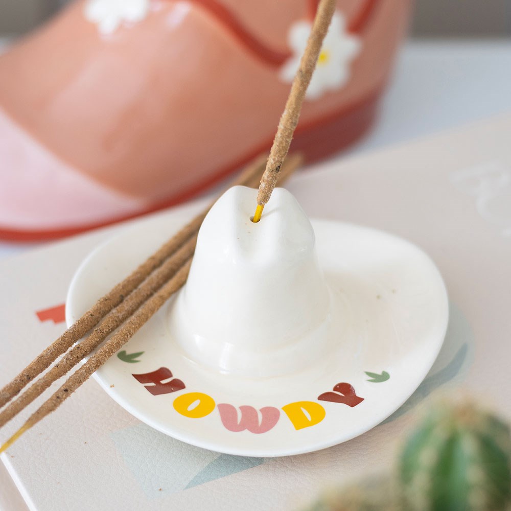 HOWDY COWBOY HAT INCENSE STICK HOLDER