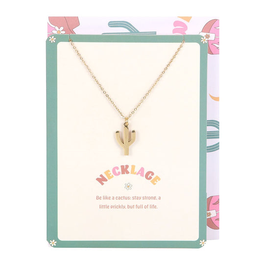 CACTUS NECKLACE ON GREETING CARD