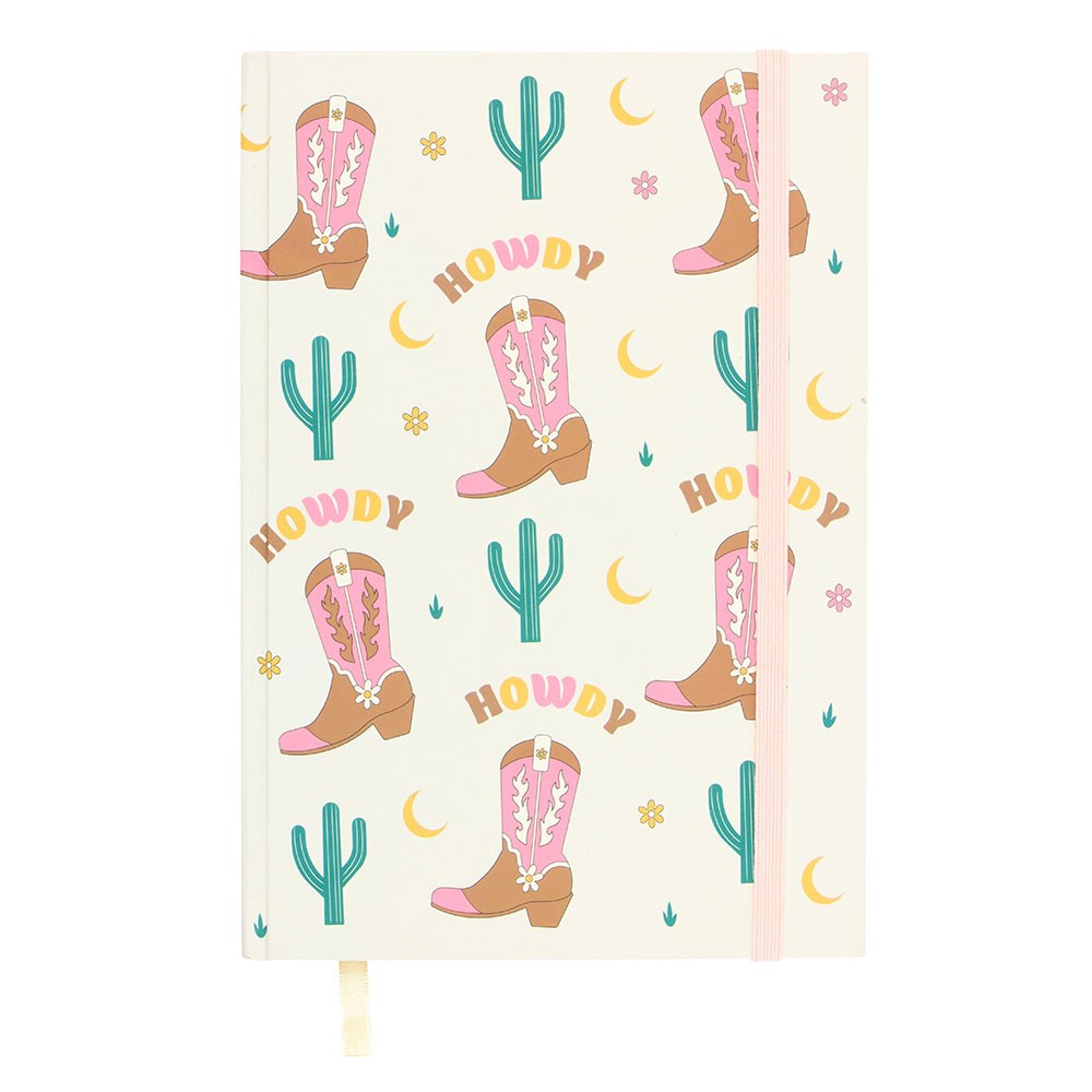 COWBOY BOOT A5 NOTEBOOK WITH STICKER SHEET