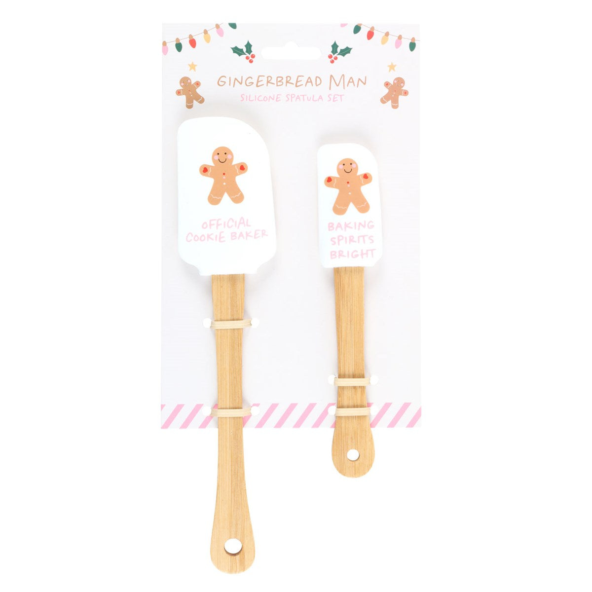 GINGERBREAD MAN SILICONE SPATULA SET