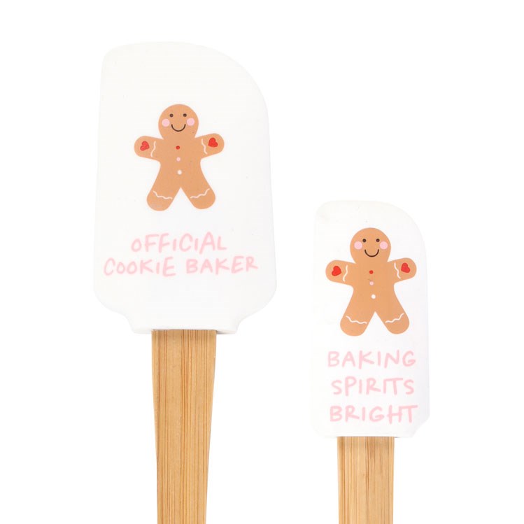 GINGERBREAD MAN SILICONE SPATULA SET