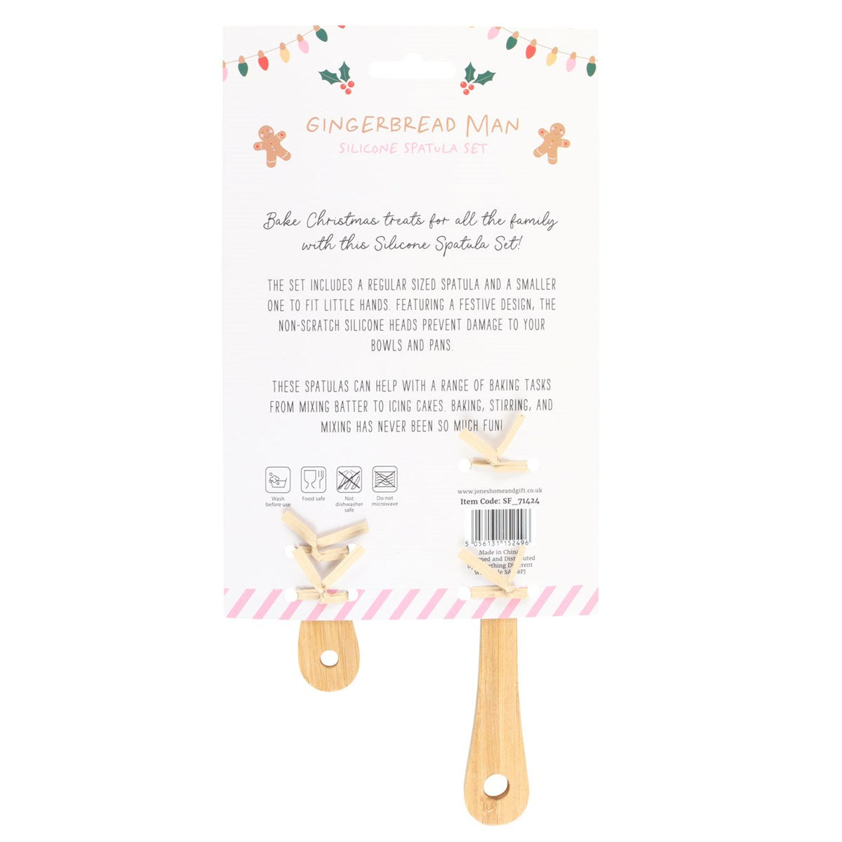 GINGERBREAD MAN SILICONE SPATULA SET