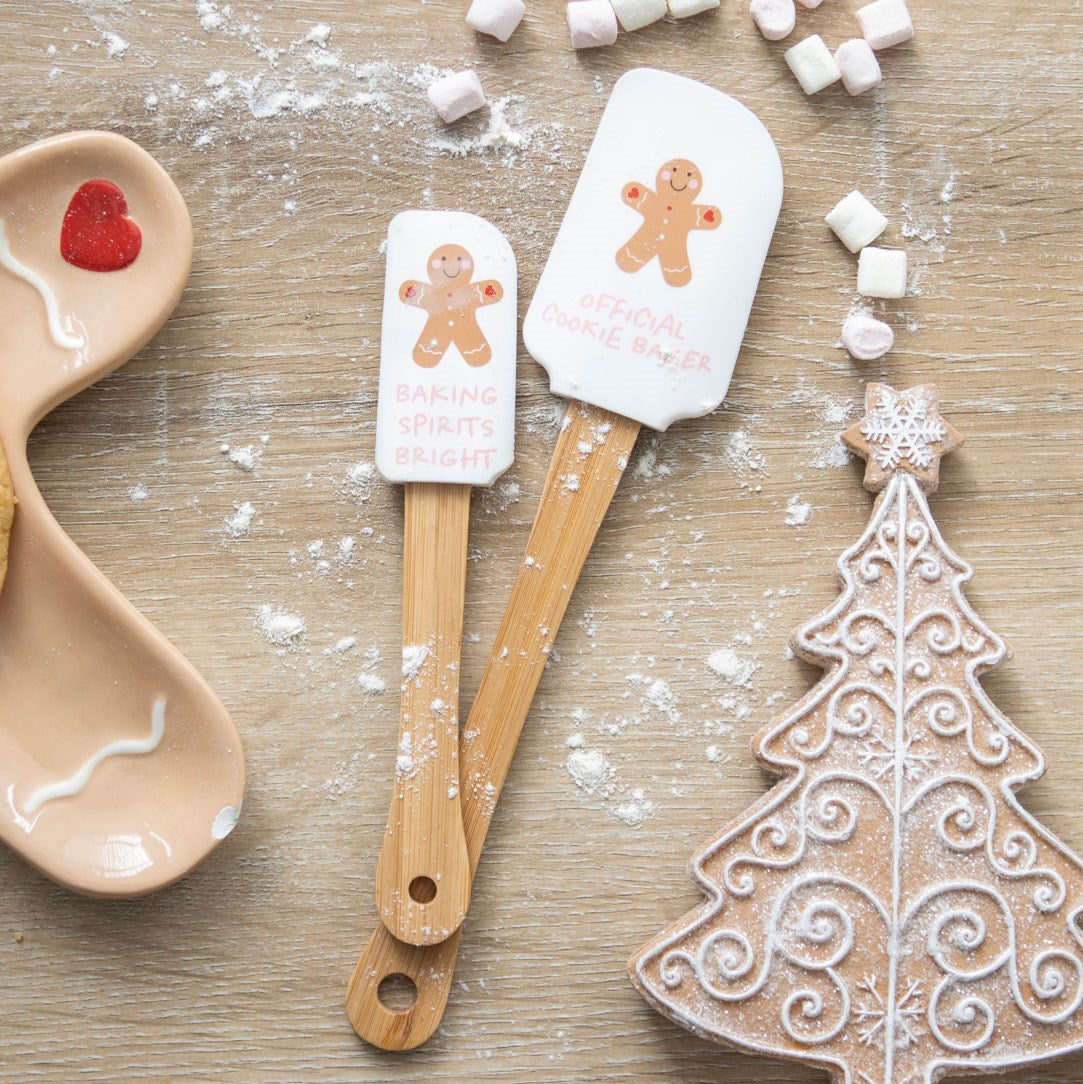 GINGERBREAD MAN SILICONE SPATULA SET