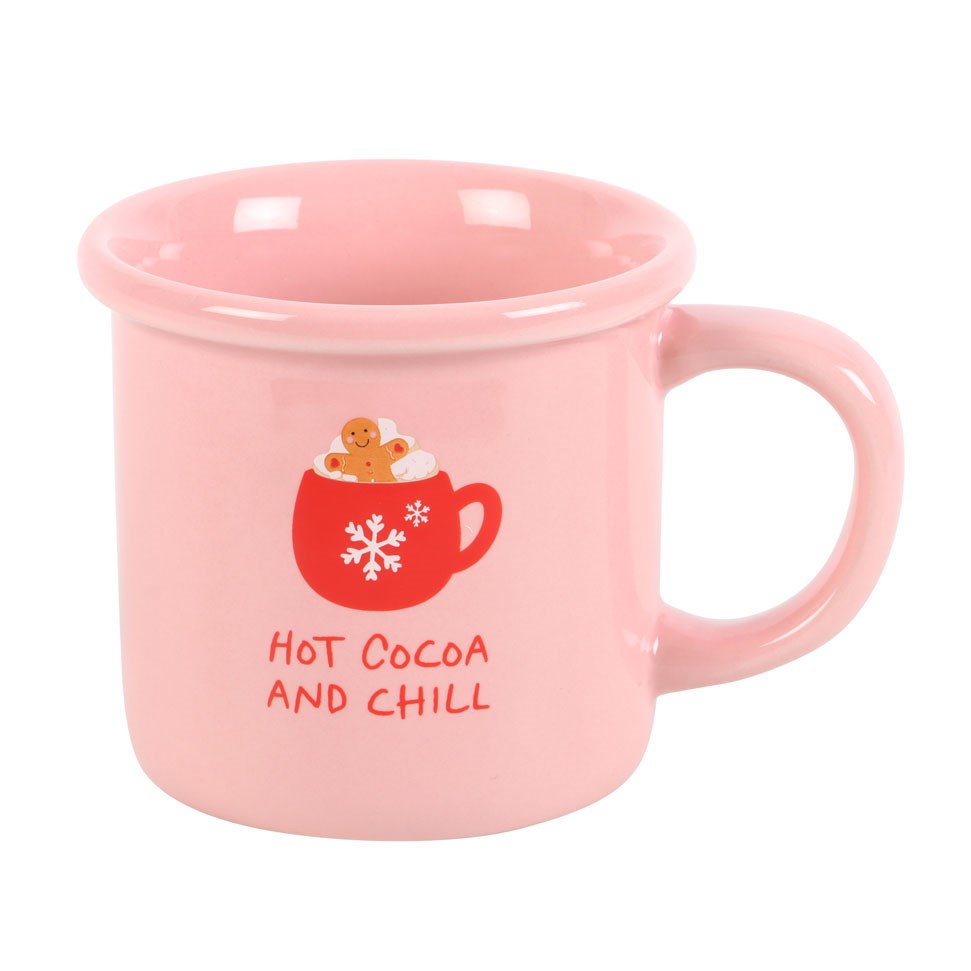 PINK HOT COCOA AND CHILL MUG