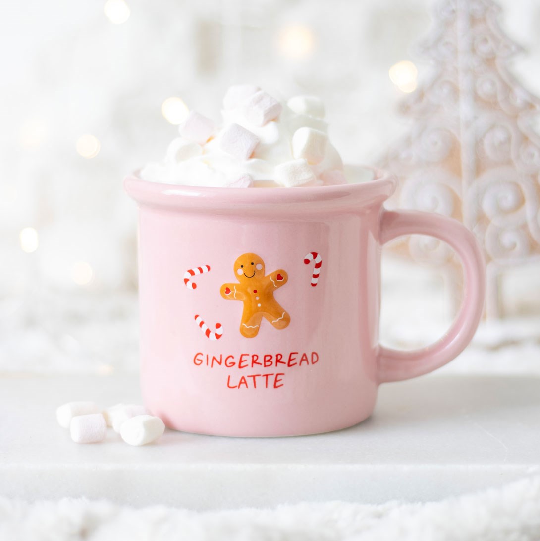 PINK GINGERBREAD LATTE MUG