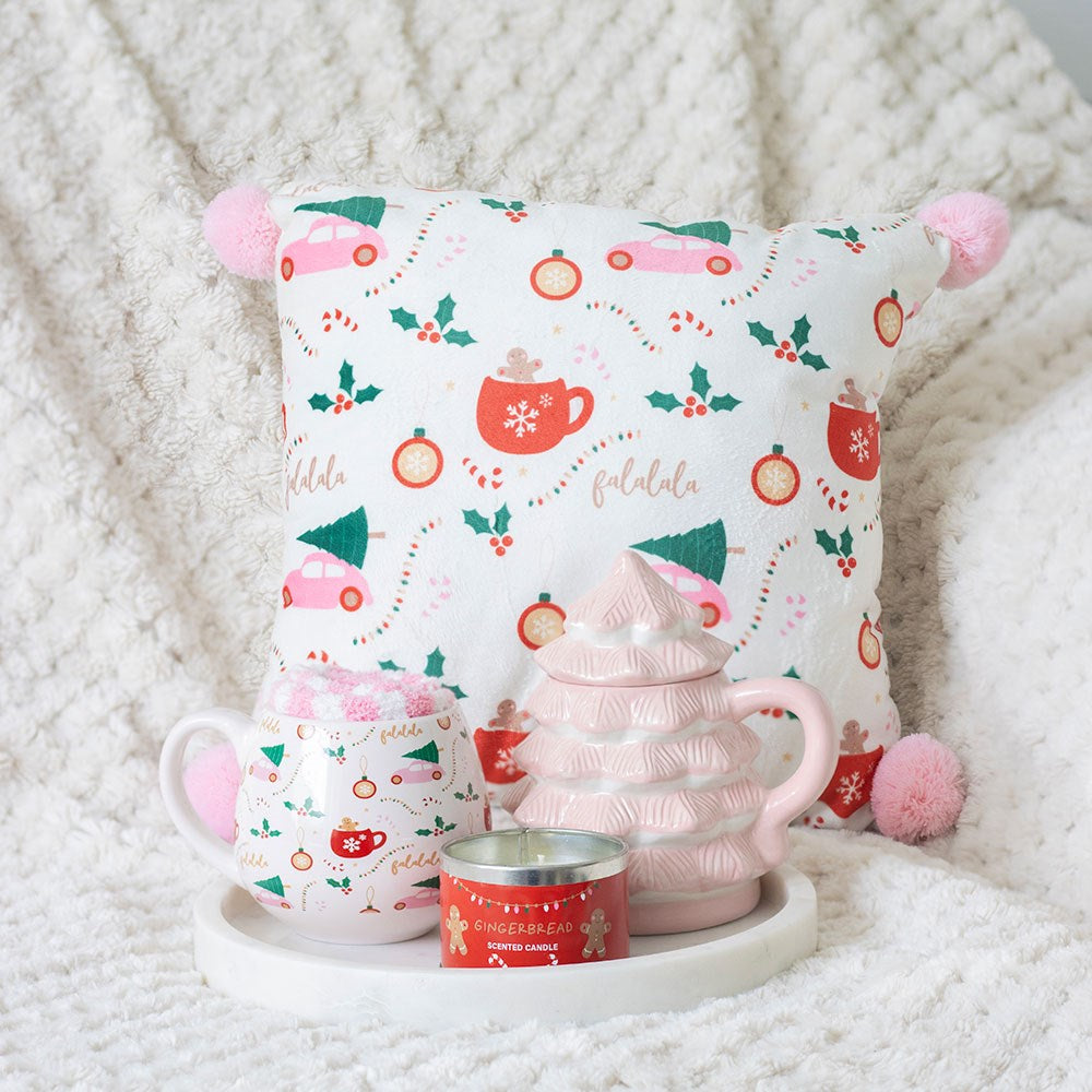 SUGARPLUM FUN CHRISTMAS PRINT MUG AND SOCKS SET