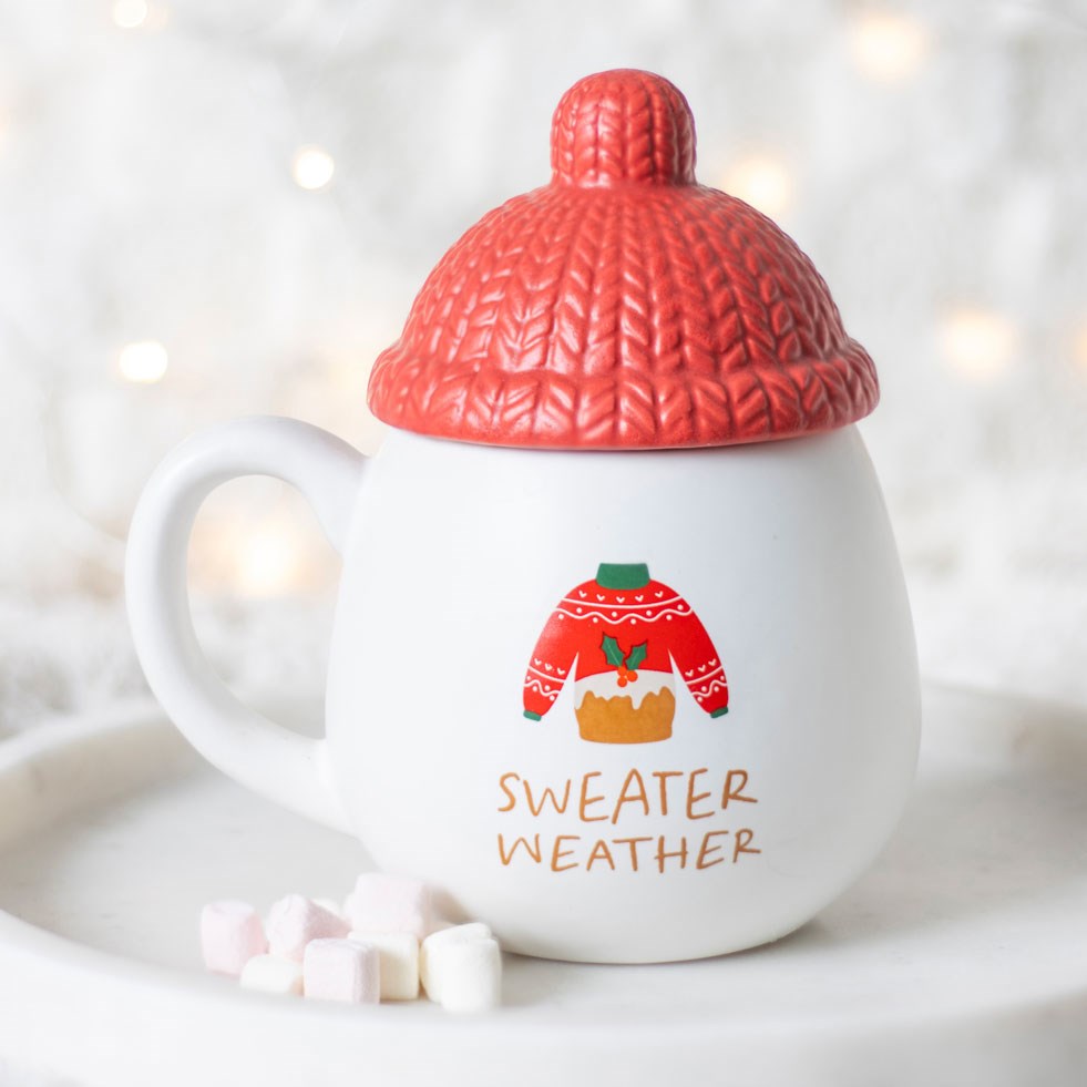 SWEATER WEATHER LIDDED MUG