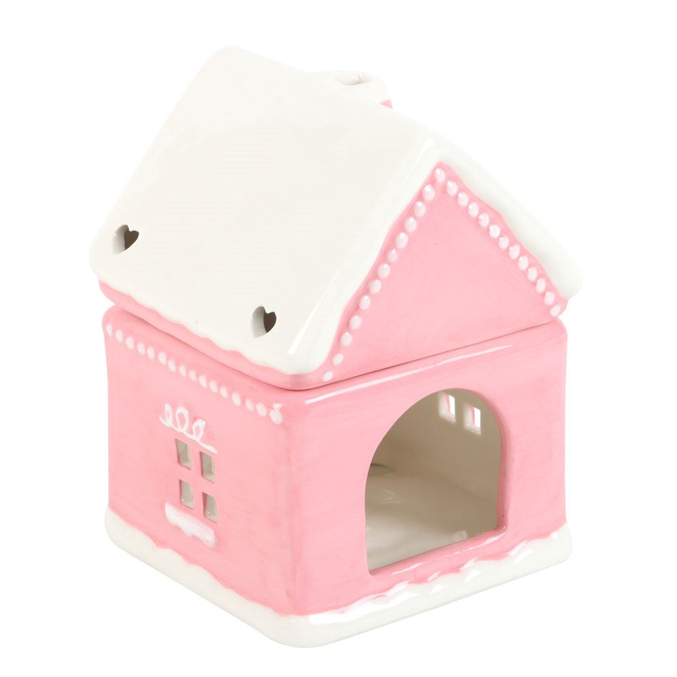 PINK GINGERBREAD HOUSE OIL BURNER