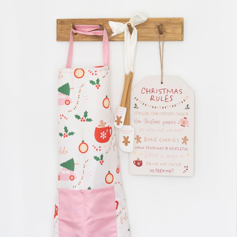 SUGARPLUM FUN CHRISTMAS PRINT APRON