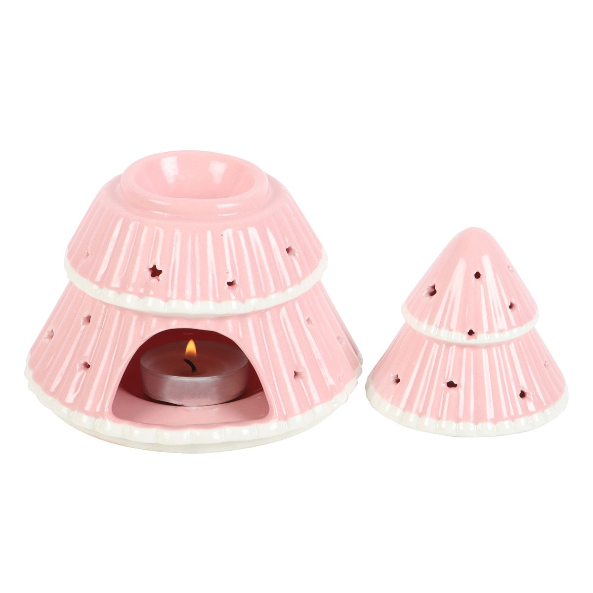 PINK CHRISTMAS TREE OIL BURNER