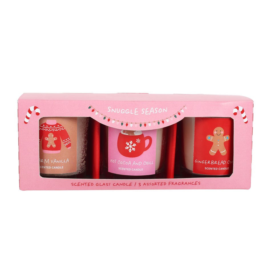 SUGARPLUM FUN CHRISTMAS VOTIVE CANDLE TRIO