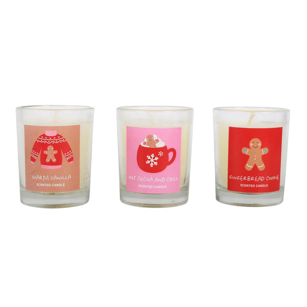 SUGARPLUM FUN CHRISTMAS VOTIVE CANDLE TRIO