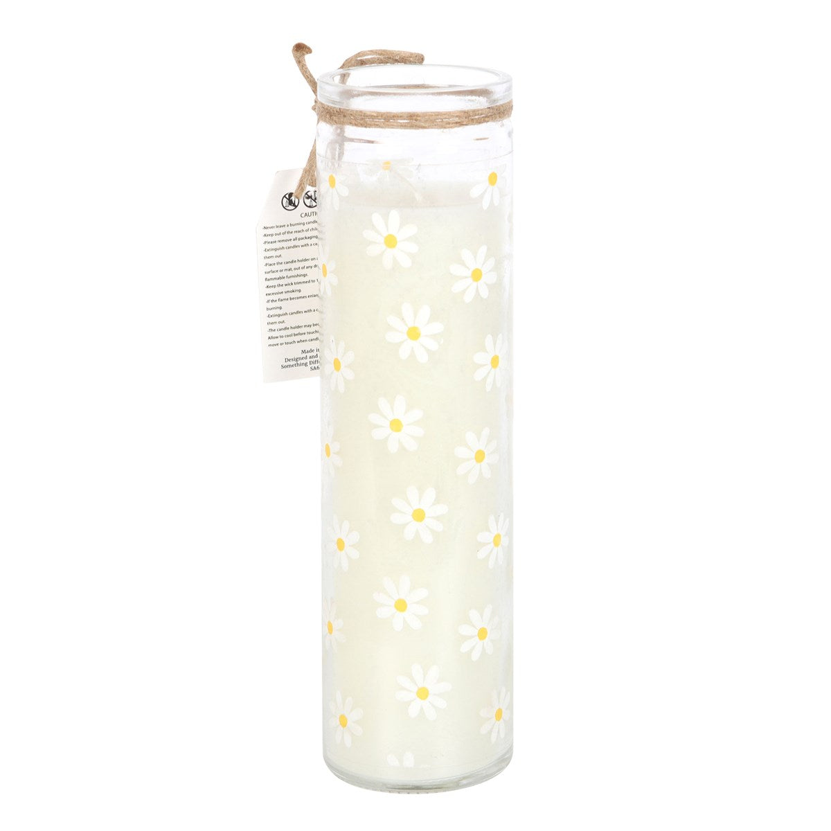 WHITE DAISY TUBE CANDLE