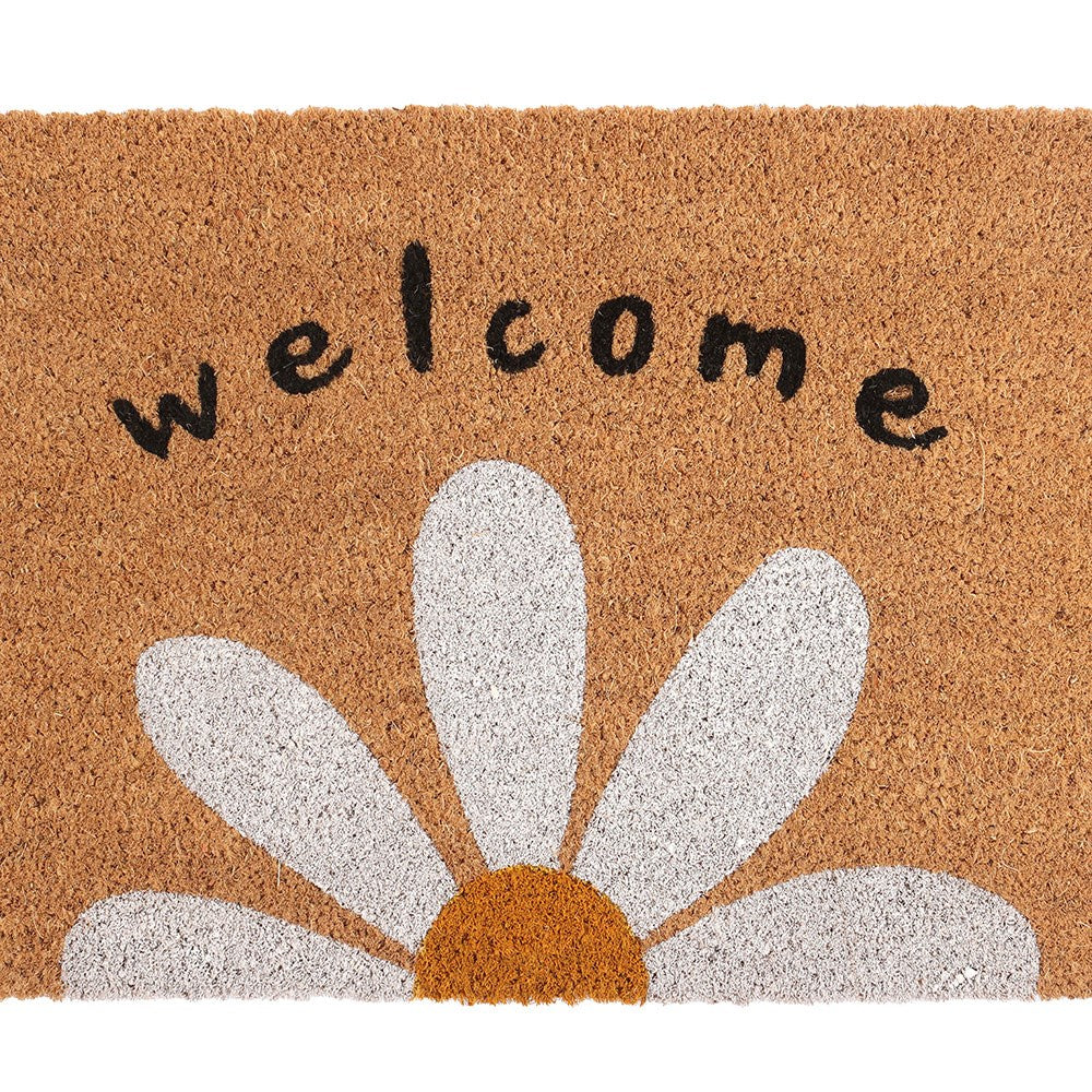 NATURAL DAISY WELCOME DOORMAT