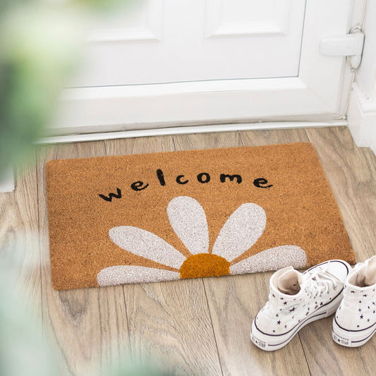 NATURAL DAISY WELCOME DOORMAT