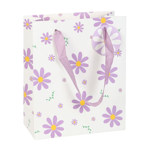 23CM MEDIUM PURPLE DAISY GIFT BAG