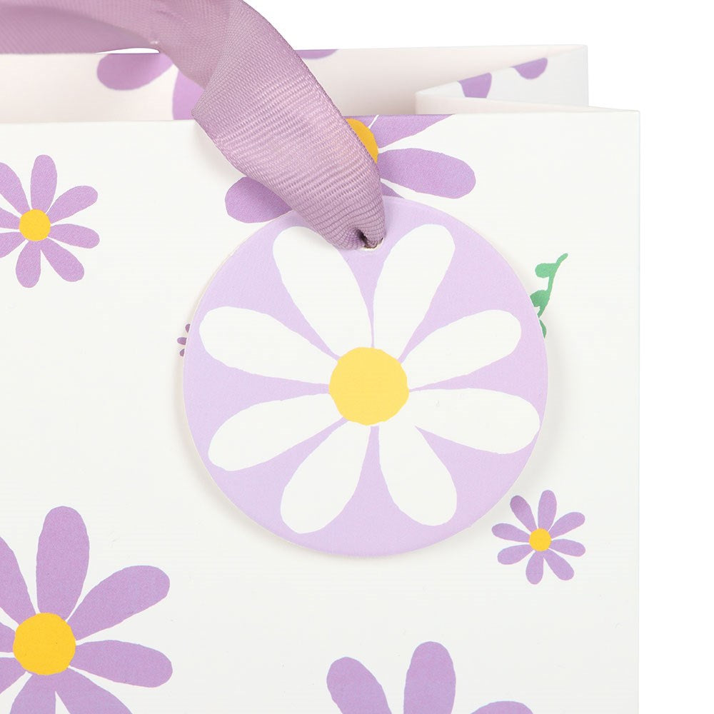 23CM MEDIUM PURPLE DAISY GIFT BAG