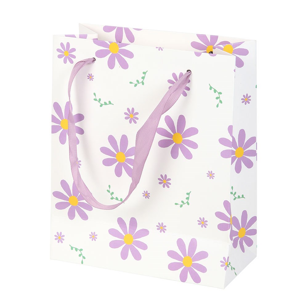 23CM MEDIUM PURPLE DAISY GIFT BAG