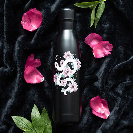 FLORAL SNAKE METAL WATER BOTTLE