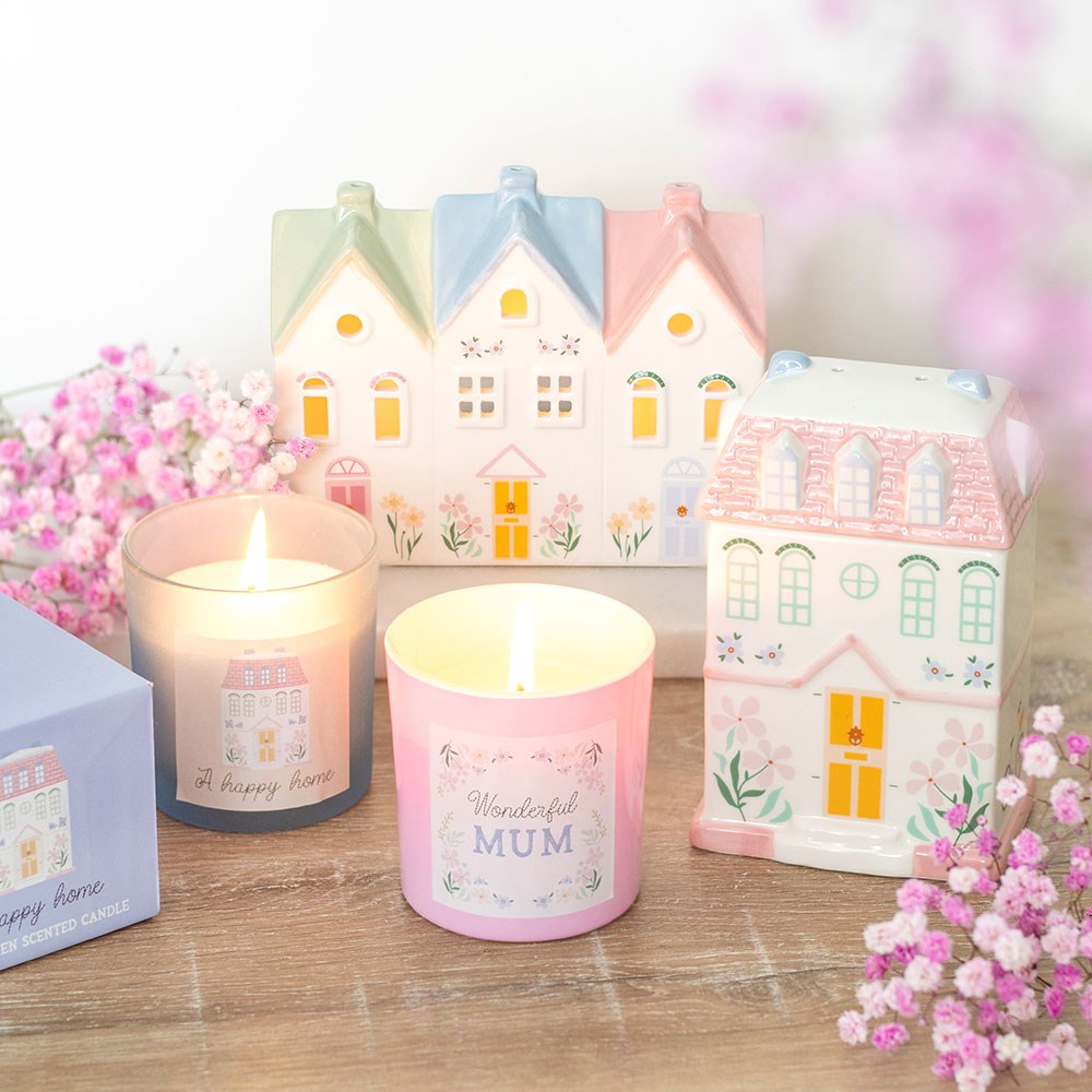 PASTEL HOUSE OIL BURNER AND WAX WARMER